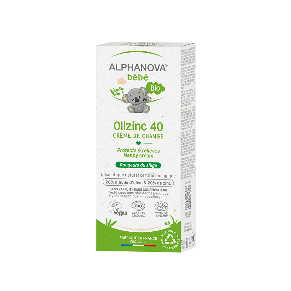 Alphanova Bebé Olizinc 40 Crema ecológica para la dermatitis del pañal 50 ml