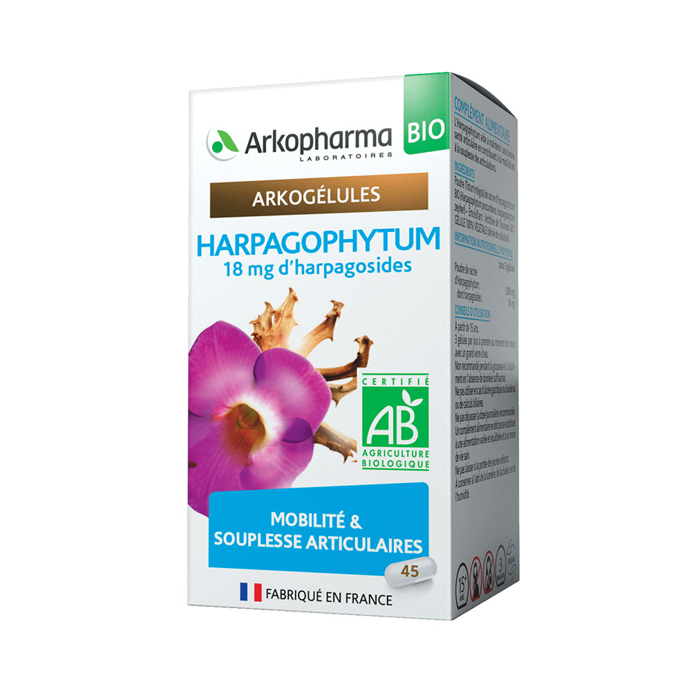 Arkopharma Arkocápsulas Harpagophytum Bio movilidad y flexibilidad articulares 45 Cápsulas
