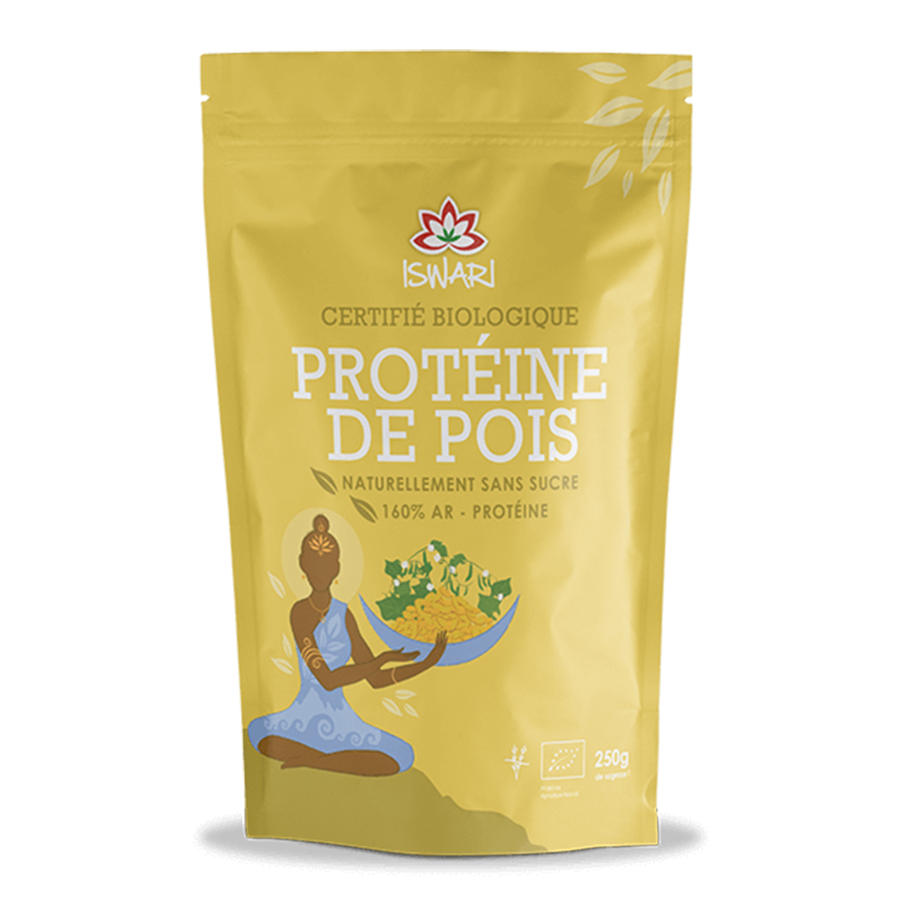 Iswari Proteína Vegetal Proteína de guisante amarillo ecológico 250g
