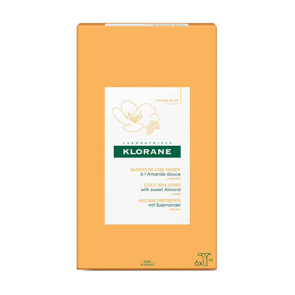 Klorane Almendra dulce Tiras de cera fría Piernas x6