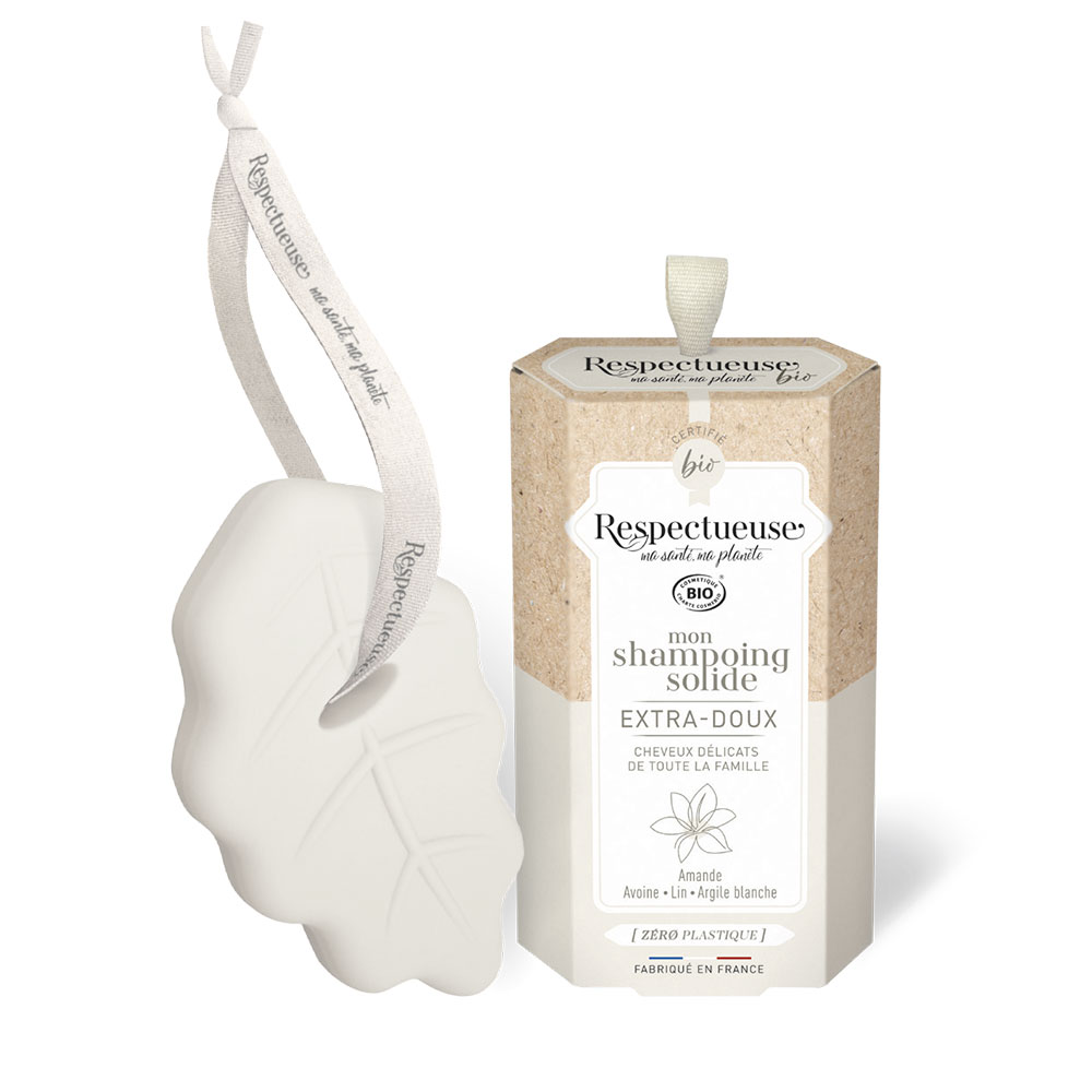 Respectueuse Champú sólido ecológico extra suave Almendra 75g