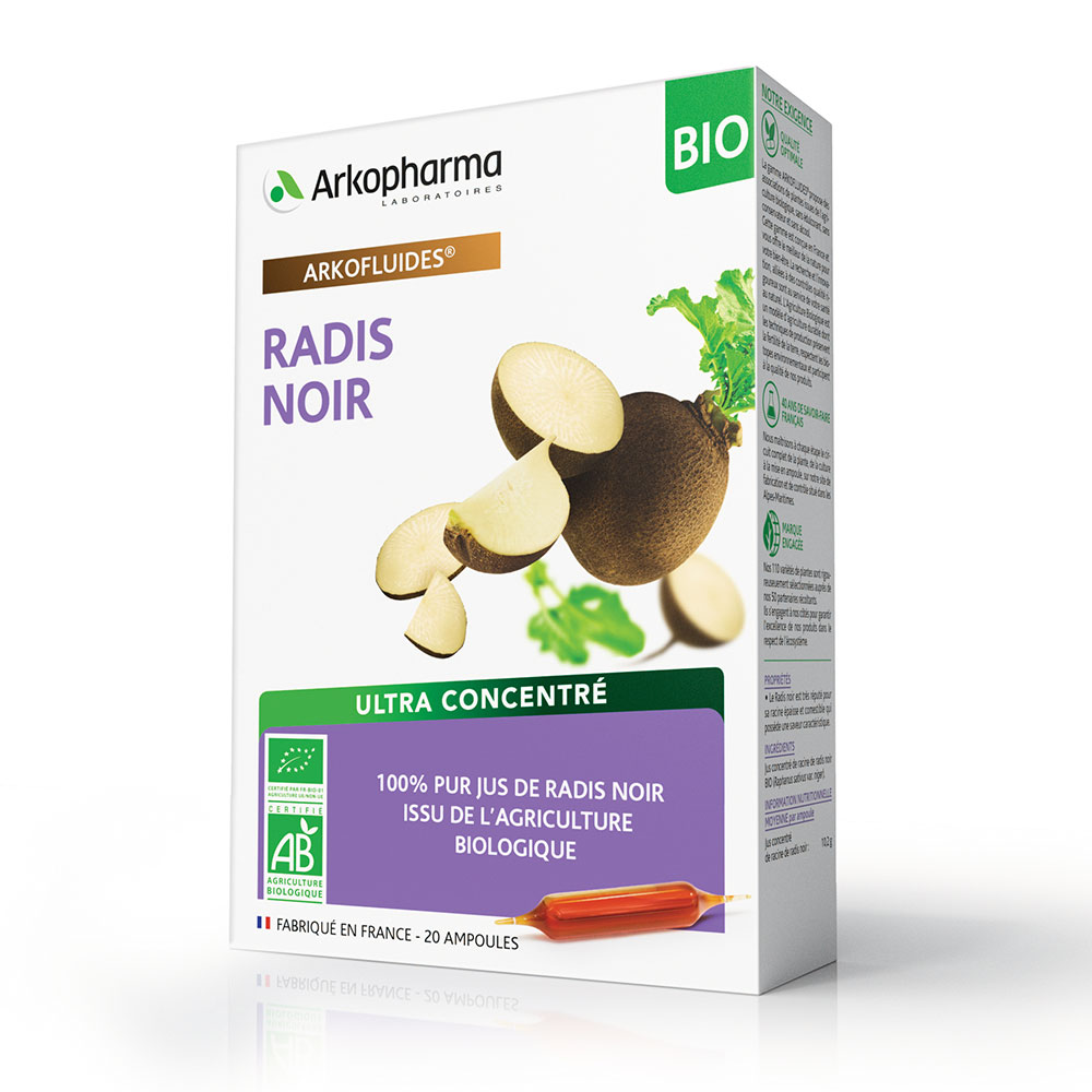 Arkopharma Arkofluidos Rábano negro bio 20 ampollas