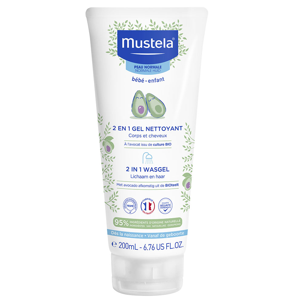 Mustela Gel Limpiador 2 En 1 Cuerpo y Cabello 200 ml