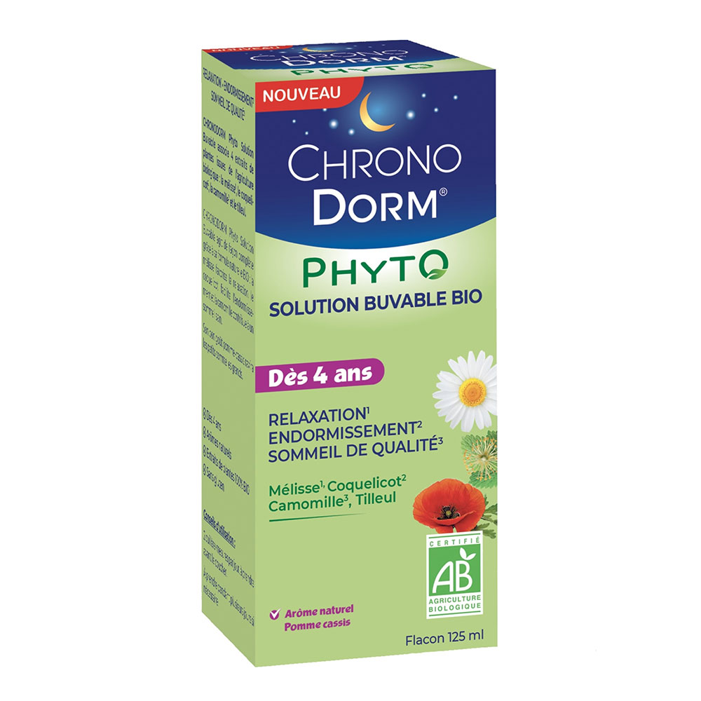 Chronodorm Fito Solución bebible bio grosella negra y manzana 125 ml