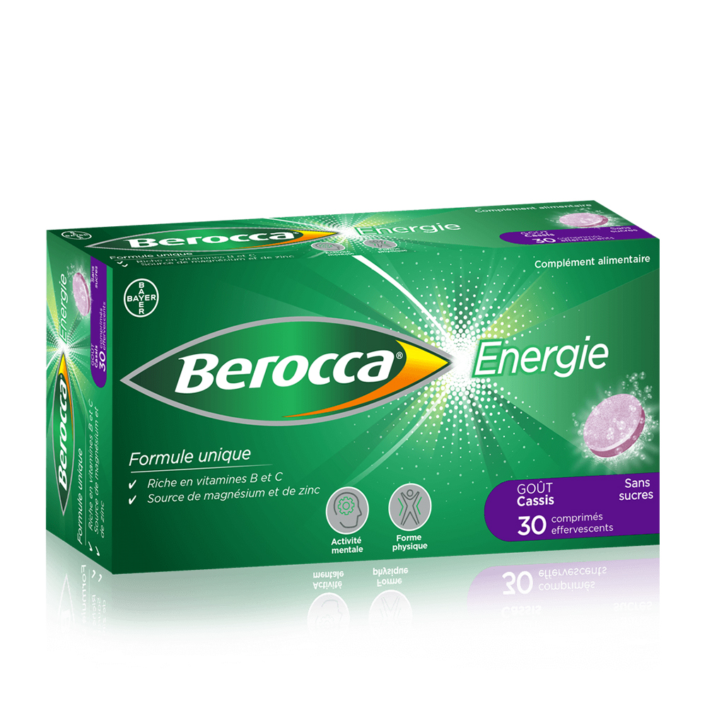 Bayer Berocca Energía sabor a grosella negra 30 Comprimidos efervescentes