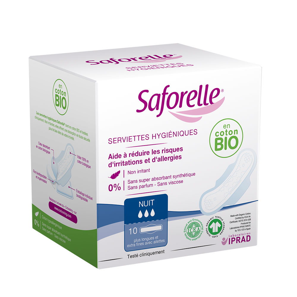 Saforelle Compresas De Noche X10 x10