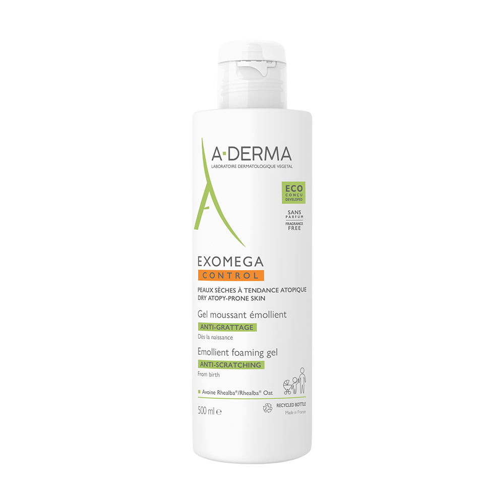 A-Derma Exomega Control Gel emoliente pieles tendencia atópica 500ml