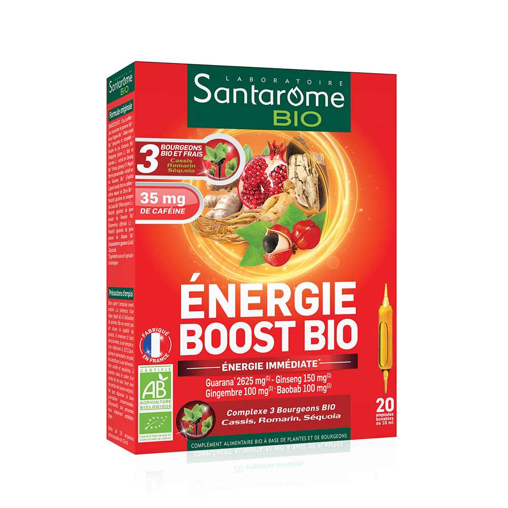 Santarome Energy boost bio Coup d'énergie immédiat 20 ampollas