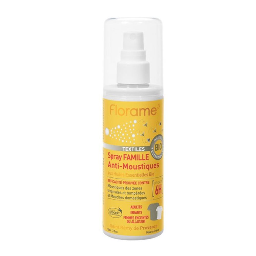 Florame Spray antimosquitos con aceites esenciales bio para textiles 90ml