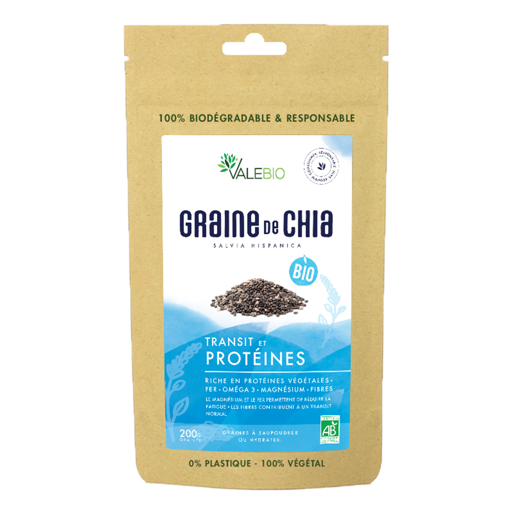 Valebio Super Food Semillas de Chía Ecológicas 200g