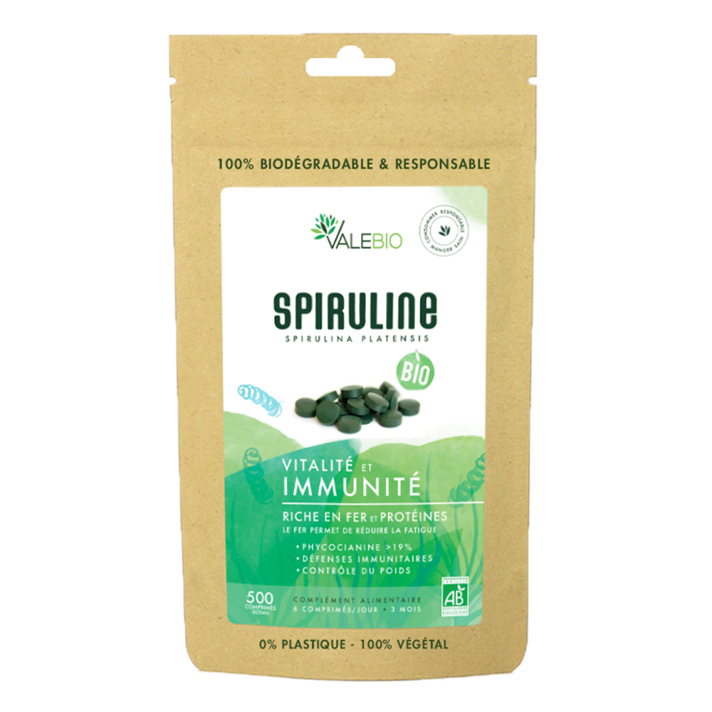 Valebio Super Food Espirulina ecológica 500 comprimidos