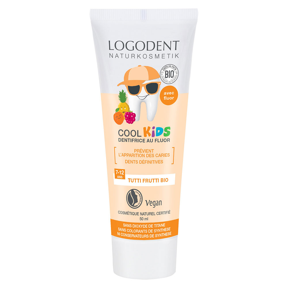 Logona Gel dentífrico con flúor Cool Kids Tutti Frutti 50 ml