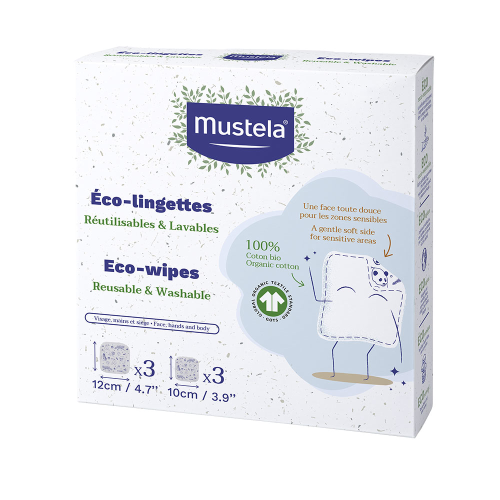 Mustela Toallas ecológicas reutilizables y lavables x6