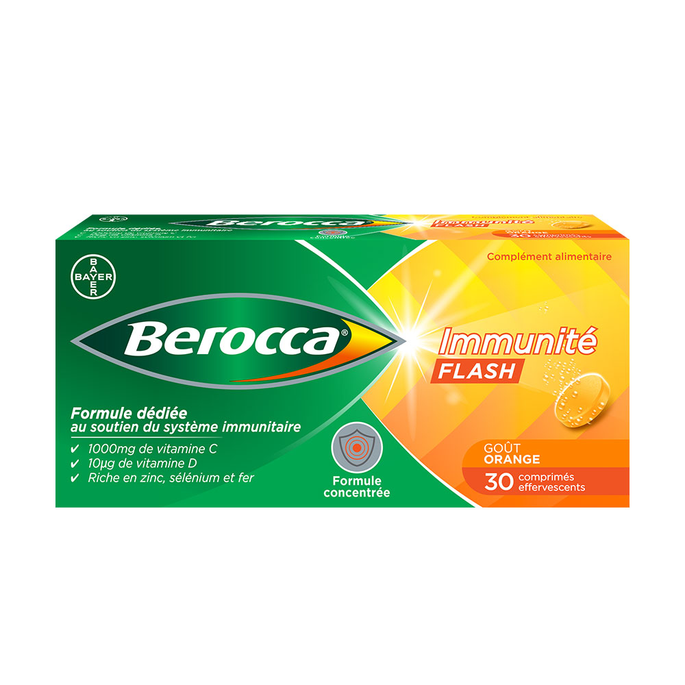 Bayer Berocca Defensa inmunitaria Flash 30 comprimidos efervescentes