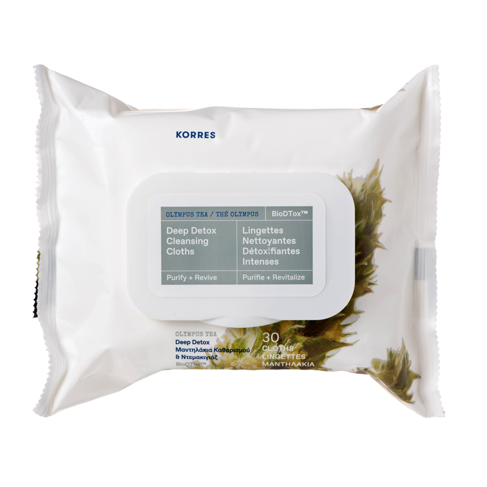 Korres Té Olympus Toallitas desmaquillantes biodegradables 30 ml