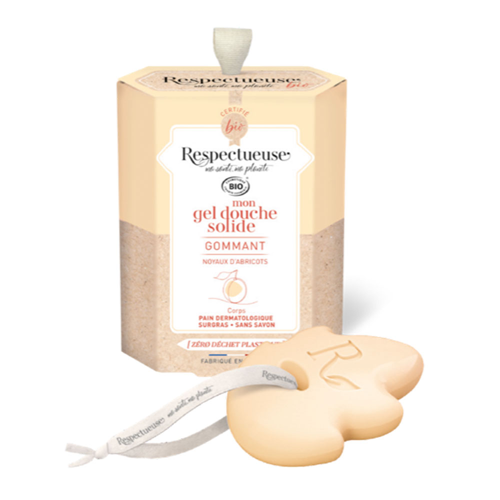 Respectueuse Gel de Ducha Sólido Bio Exfoliante Corporal Fragancia de Almendra 75g